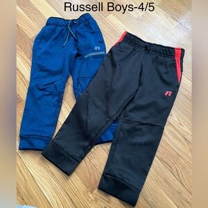 Russell Athletic Boys' Black Joggers with Red Trim & Navy Pair